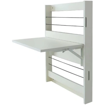 Floating Wall Folding Table with Storage Shelf, Sm