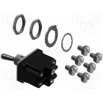Switch: toggle; DPDT; ON-OFF; Leads: screw; TL; -6
