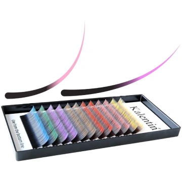 Eyelash Extensions two tones - light - C curl - Th