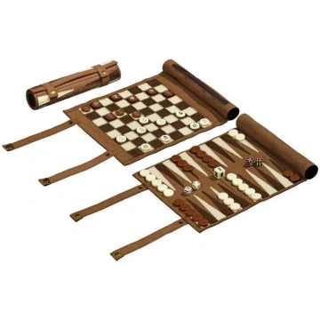 Philos Chess Backgammon Checkers Set, travel, imit