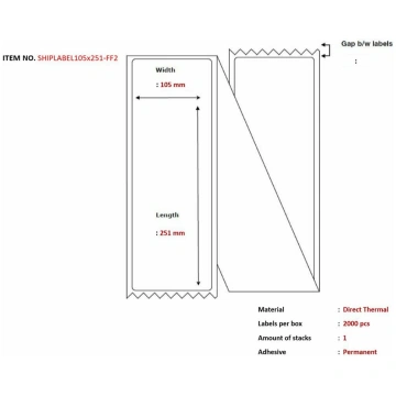 Capture - fanfold labels - 2000 label(s) - 105 x 2