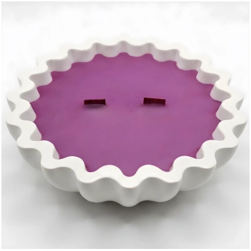 Lavandas Mūza svece - Balta / Violeta / Lavandas K