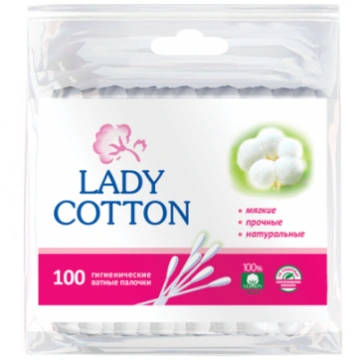Lady Cotton Vates kociņi, 100 gab