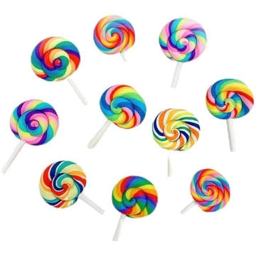 MOBUTOFU Pack of 10 Brooches Lollipop Funny Brooch