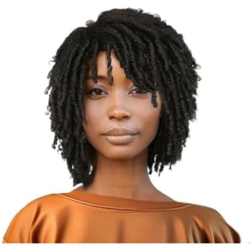 BECUS Afro parūkas Sieviešu dredloku parūkas Melna