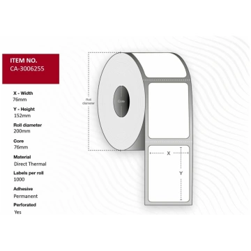 Capture - labels - 6000 label(s) - 76 x 152 mm (al