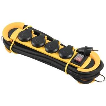 HEAVY-DUTY SOCKET OUTLET - 4 SOCKETS - CABLE MANAG