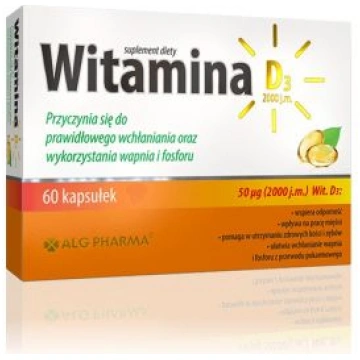 D3 vitamīns 2000, uztura bagātinātājs, 60 kapsulas