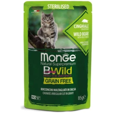 Monge Bwild Pouches Cat Sterilised Wild Boar With 