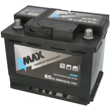 Akumulators 4MAX START&STOP AGM BAT60/640R/AGM/4MA