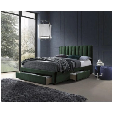 GRACE bed with drawers, color: dark green Halmar V
