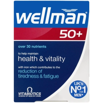 WELLMAN 50+ tabletes, 30 gab