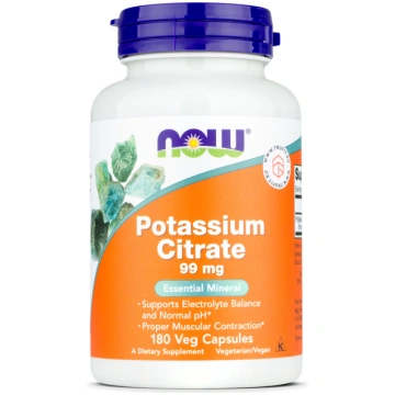Potassium Citrate 99 mg Now Foods 180 kapsulas