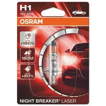 Halogēna spuldze H1 12V Osram Night Breaker Laser