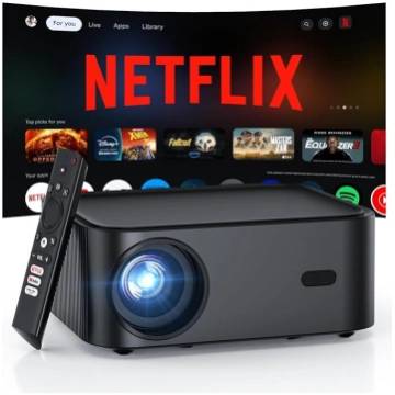 HAPPRUN 1000 ANSI Smart Beamer Heimkino, 1080P Ful
