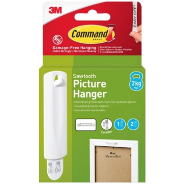 3M picture hanger Command Sawtooth 1 Hook+2 Strips