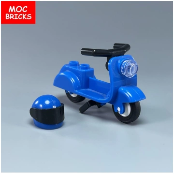 MOC Bricks City Sports Riding Cycle Scooter Motorc