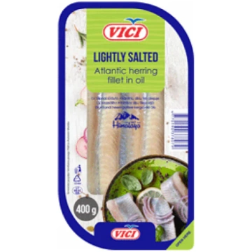 Siļķu fileja VIČI mazsālīta eļļā 400g