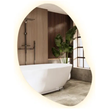 LED sienas spogulis 80x60cm CLOUD C Rea