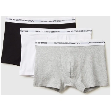 Set of three boxers in stretch organic cotton - M