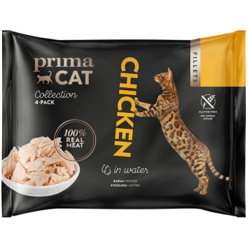 PRIMACAT FILLETS CHICKEN IN WATER 4X50G ( 64300695