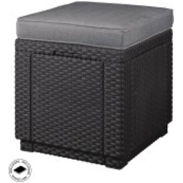 Dārza krēsls/uzglabāšanas kaste Cube ar spilvenu p