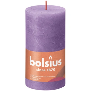 Svece BOLSIUS RUSTIC 130/68 mm, violeta