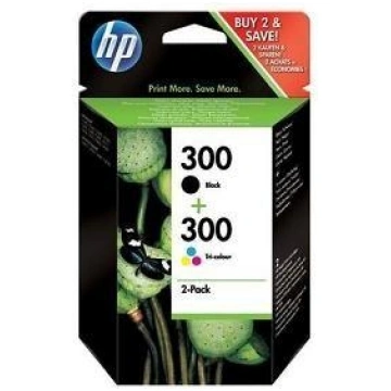 CN637E Tinte Bundle HP 300 black + tri-colour Comb