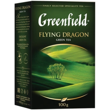 Greenfield Flying Dragon Green Tea beramā liellapu