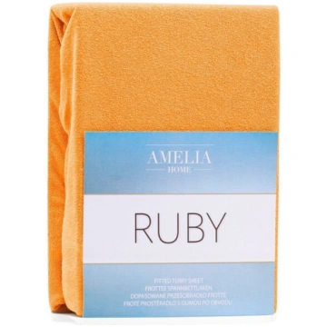 Amelia frotē palags ar gumiju matracim Ruby, 140x2