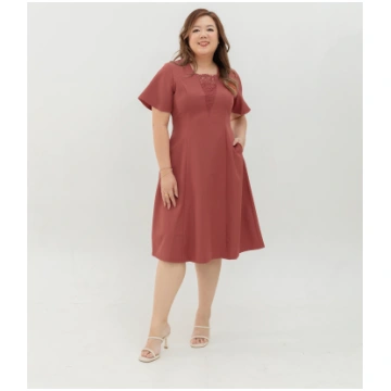 The Marceau Dress (Terra Rust) - UK 14