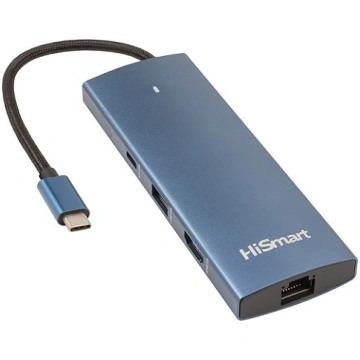 Extradigital Adapter USB Type-C to HDMI, LAN, 3x U