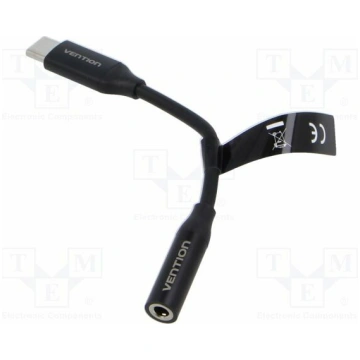 Cable; Jack 3.5mm socket,USB C plug; nickel plated