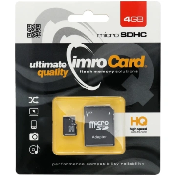 IMRO microSD memory card, 4GB, 100MB/s, class 10, 
