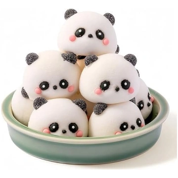 MKSDDF - Iepakojumā 10 panda Marshmallow Halal Mar