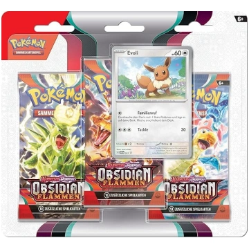 Pokémon kartiņu spēle: 3-pakas komplekts (Evoli) K