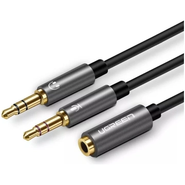 UGREEN AV adapters 3,5 mm jack uz diviem 3,5 mm ja