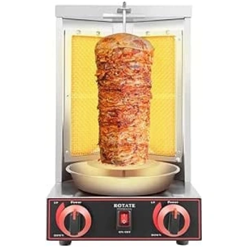 3000W gāzes kebabu grils, vertikālais Doner grils,