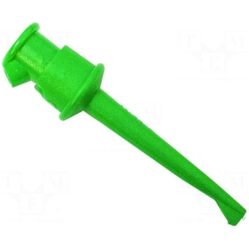 Clip-on probe | hook type | 5A | green | Contacts: