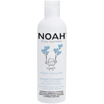 Noah Kids Shampoo Piens un cukurs biežai mazgāšana