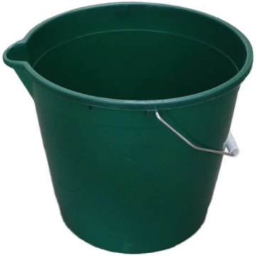 Spainis plastmasas ar metāla rokturi, 10 l, zaļš C