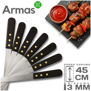 Grilla iesms (ļuļa kebabs/nerūsējošais tērauds) 2x