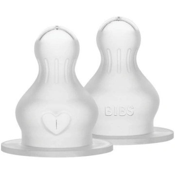 Bibs Silikona pudelītes knupīši, vidēja plūsma, 2 