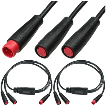 Ebike 2 Pin Y-Splitter pagarinājuma kabelis, ūdens