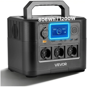 VEVOR VEVOR Portable Power Station, 1200W Solar Ge