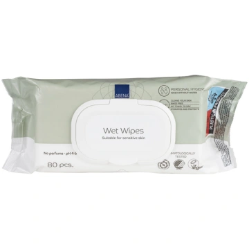 Mitrās salvetes ABENA (Wet Wipes) ar vāciņu, N80
