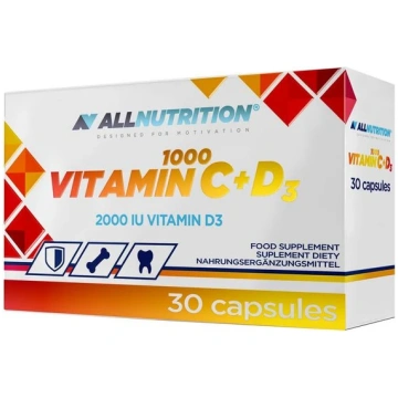 Allnutrition C vitamīns 1000 + D3 - 30 kapsulas