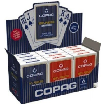 Kārtis Cartamundi Cards Poker Plastic PKJ RED Jumb