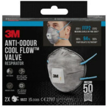 Respirators ar vārstu 9922 retail pack FFP2, 3M | 