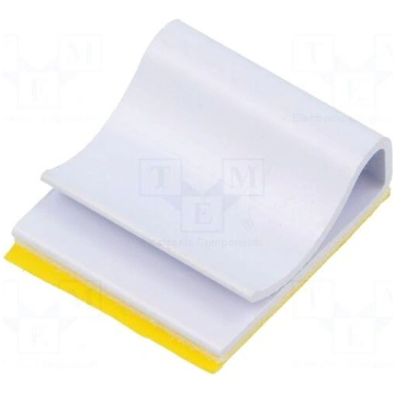 Self-adhesive cable holder | PVC | grey | Cable P-